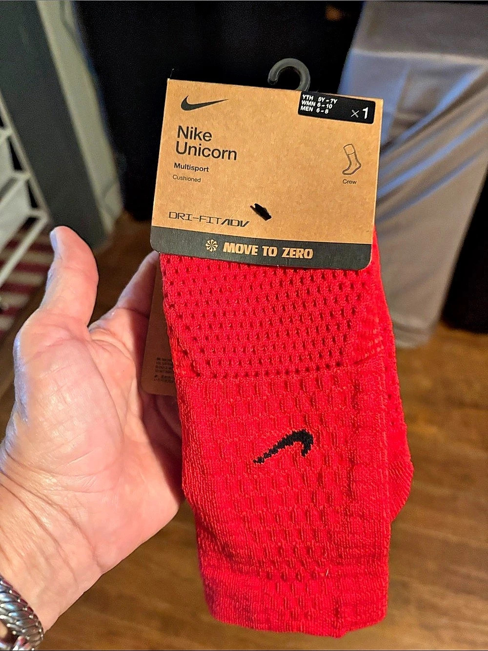 Nike Unicorn Multisport Cushioned Crew Socks Red Men 6-8